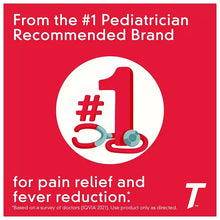 #1 pediatrician recommended brand card for Children's Tylenol pain and fever