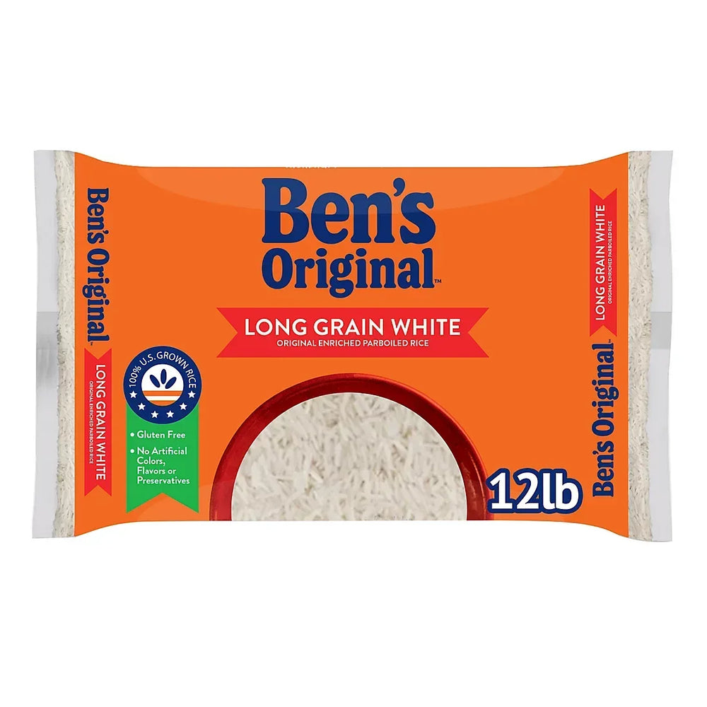 Ben's Original Enriched Long Grain White Parboiled Rice, 12 lbs. - USA MEGA SHOP