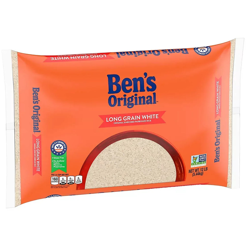 Ben's Original Enriched Long Grain White Parboiled Rice, 12 lbs. - USA MEGA SHOP