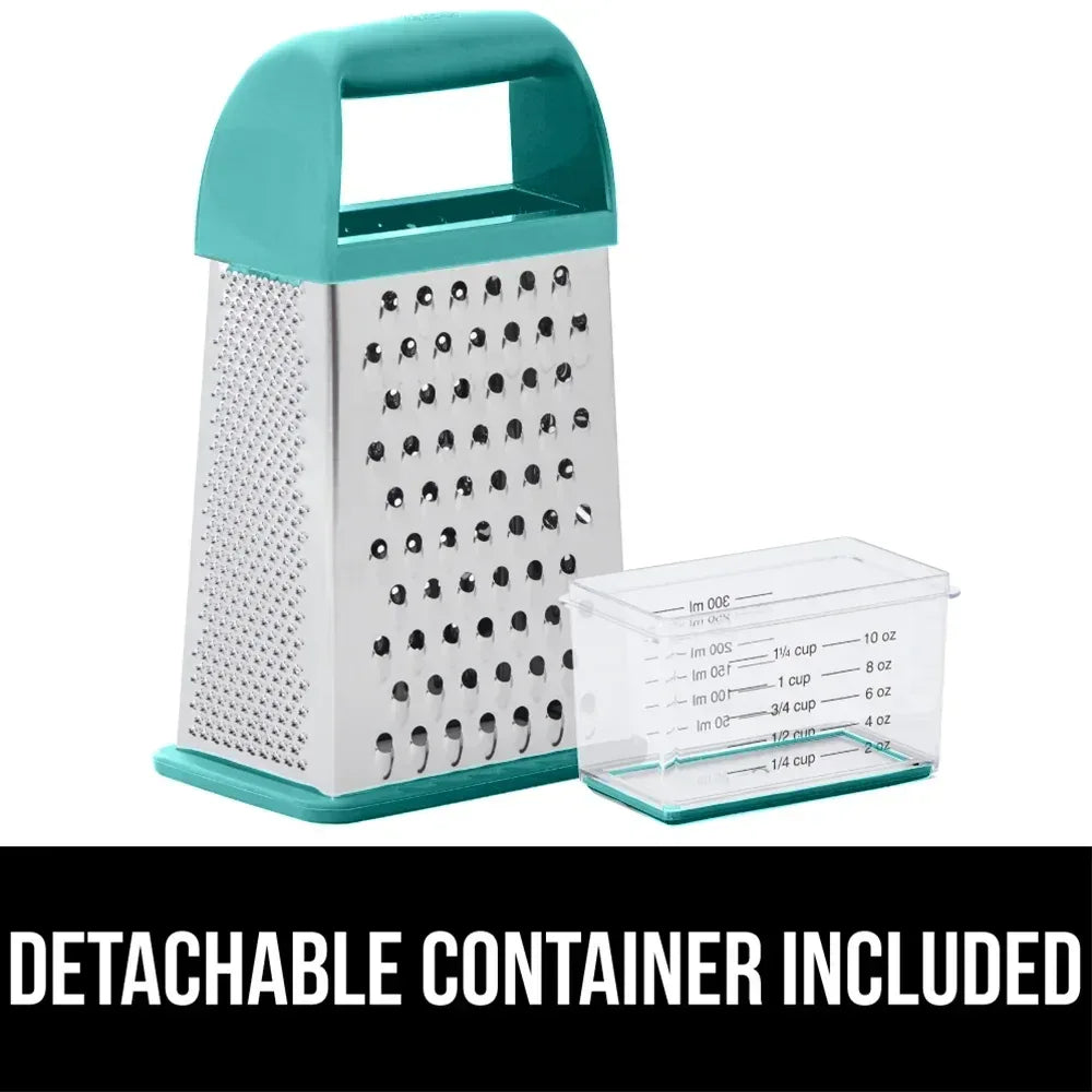 GORILLA GRIP Cheese Grater, BPA Free Stainless Steel Box Graters, Cheeses and Veggie Shredder - USA MEGA SHOP