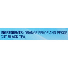 Tea ingredients label: orange pekoe and pekoe cut black tea