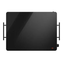 Electric warming tray side view with side handles and small red power indicator