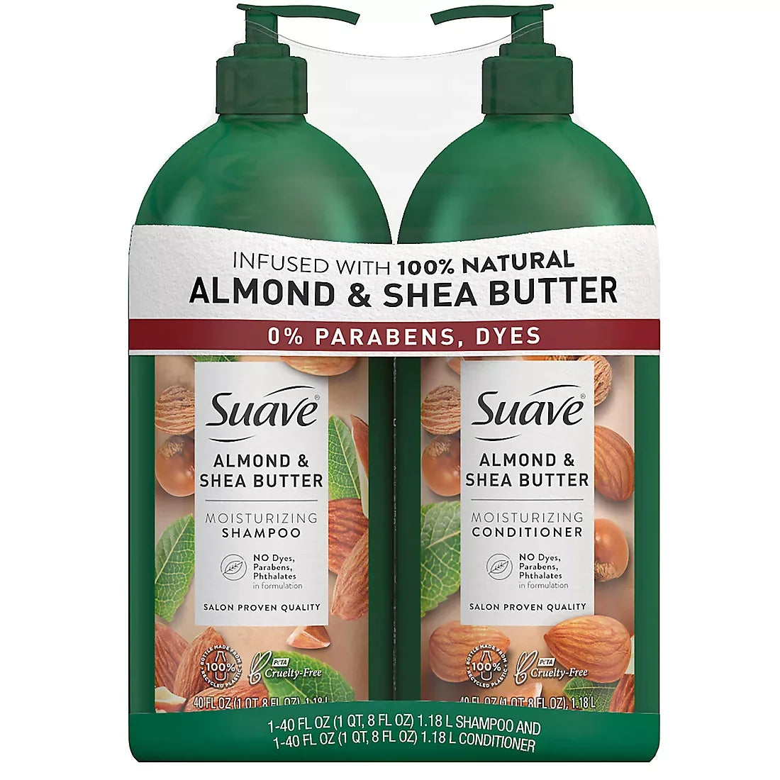 Suave Professionals Moisturizing Shampoo and Conditioner Almond and Shea Butter, 2 pk. - USA MEGA SHOP