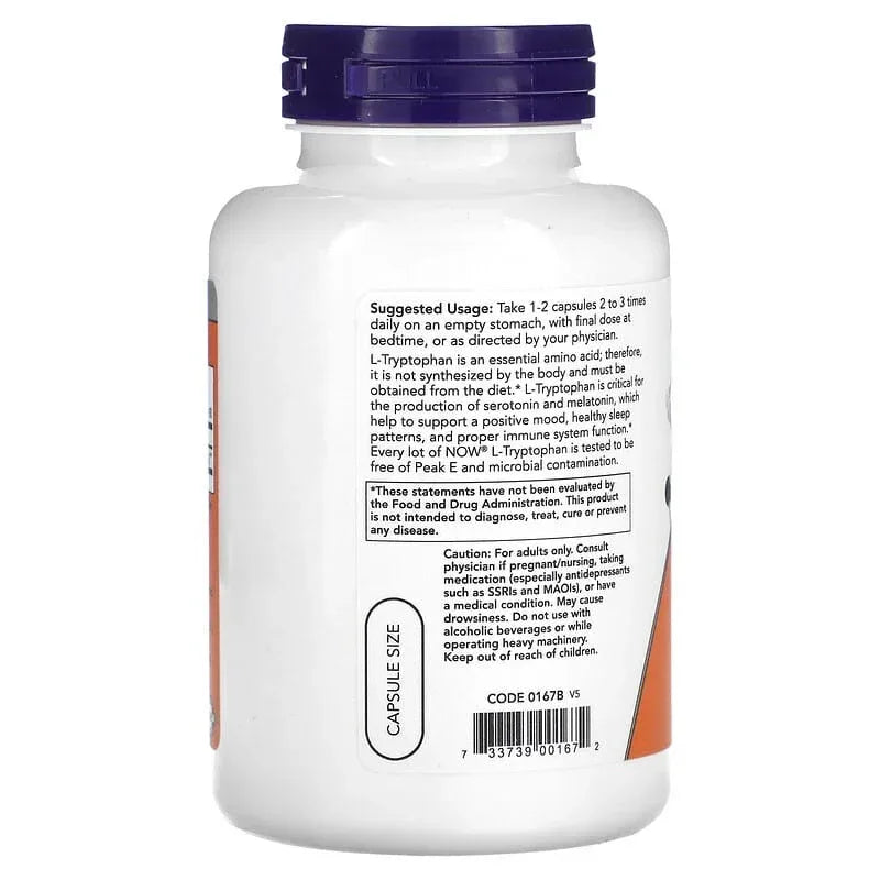 NOW Foods, L-Tryptophan, 500 mg