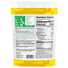 Organic chia seeds pouch back panel with Nutrition Facts and ingredient list