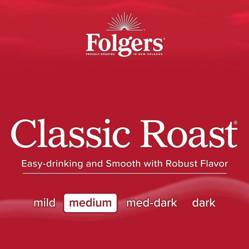 Folgers Classic Roast, Medium Roast Coffee, Keurig K Cup Pods, 60 Count Box - USA MEGA SHOP