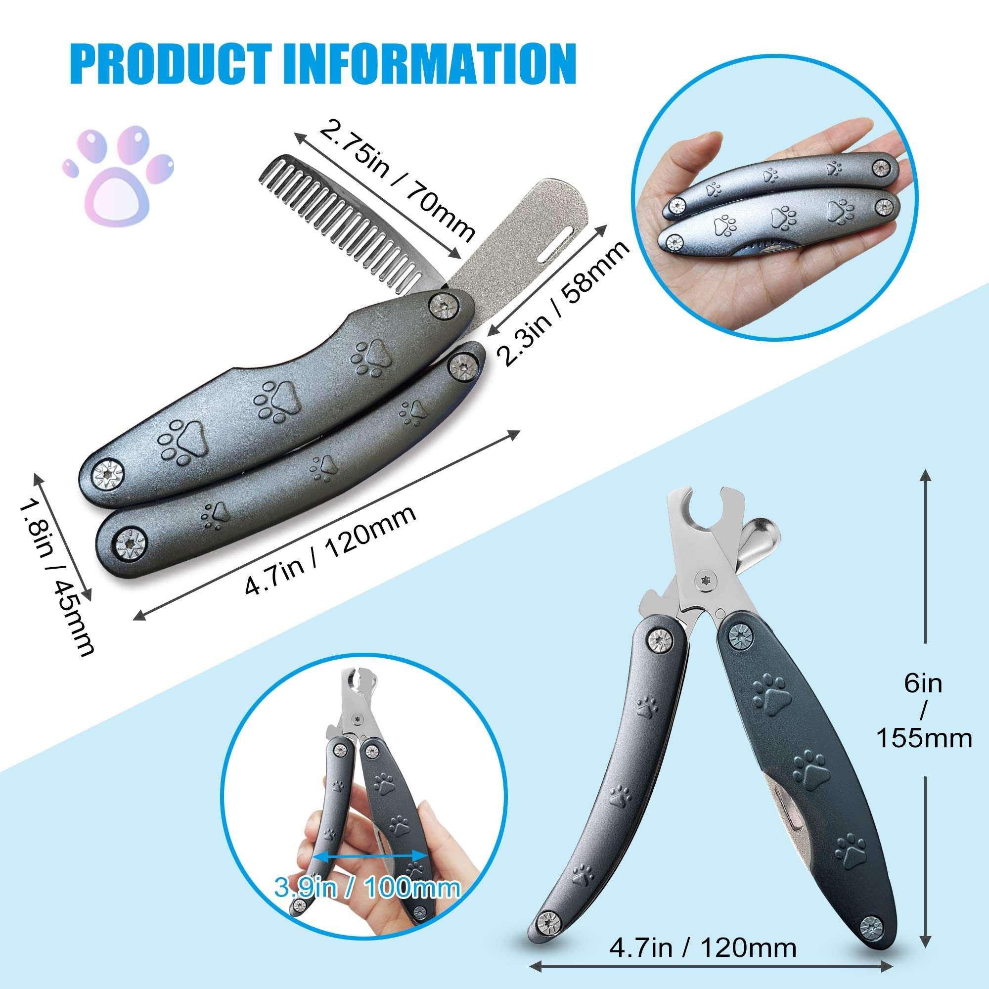 Pet Deluxe Dog Nail Trimmers for Sensitive Dog, Safe Dog Nail Clipper for Large Medium Small Dogs, Heavy Duty Dog Toenail Clippers, Professional Dog Nail Cutters for All Dogs with Thick Nail - USA MEGA SHOP