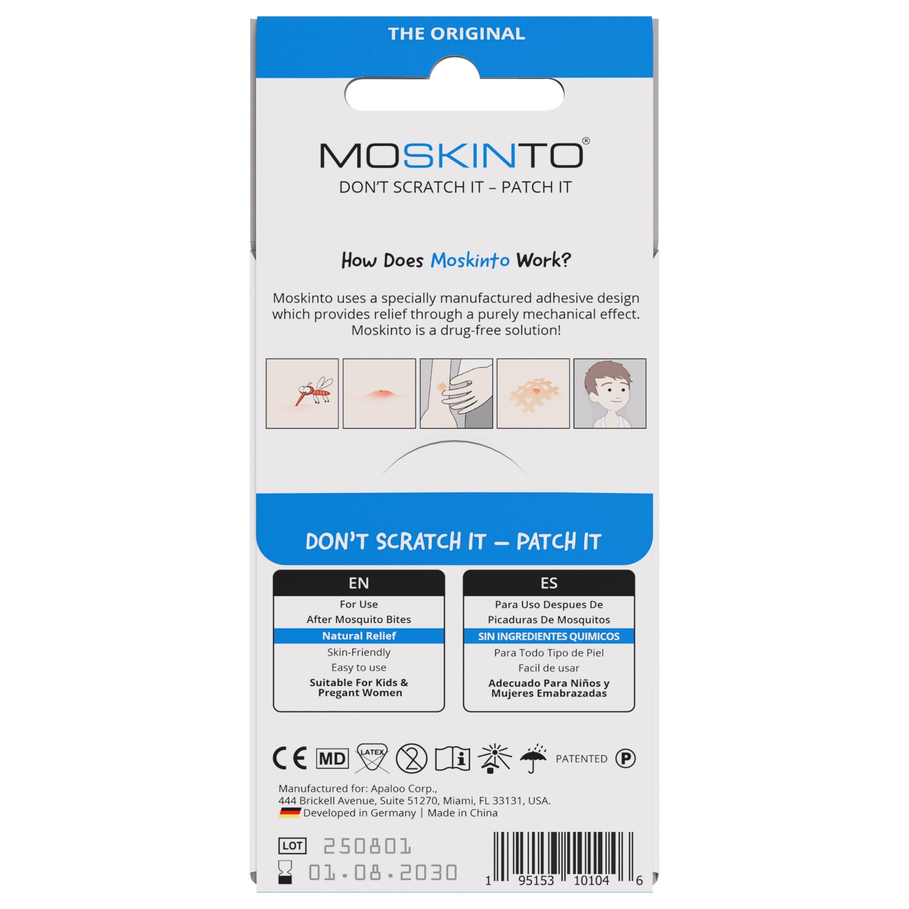 MOSKINTO The Original Mosquito Itch Relief Patch 12 count