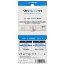 MOSKINTO patch pack back panel with usage and ingredient info