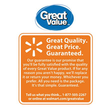 Great Quality. Great Price. Guaranteed. label on Great Value hot cocoa mix canister