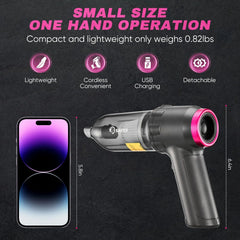 Saker 3-in-1 Car Vacuum Cleaner with 16000PA Powerful Suction, Cordless Handheld Vacuum Cleaner with Multi-Nozzles for Car, Home, Office, Pet - USA MEGA SHOP
