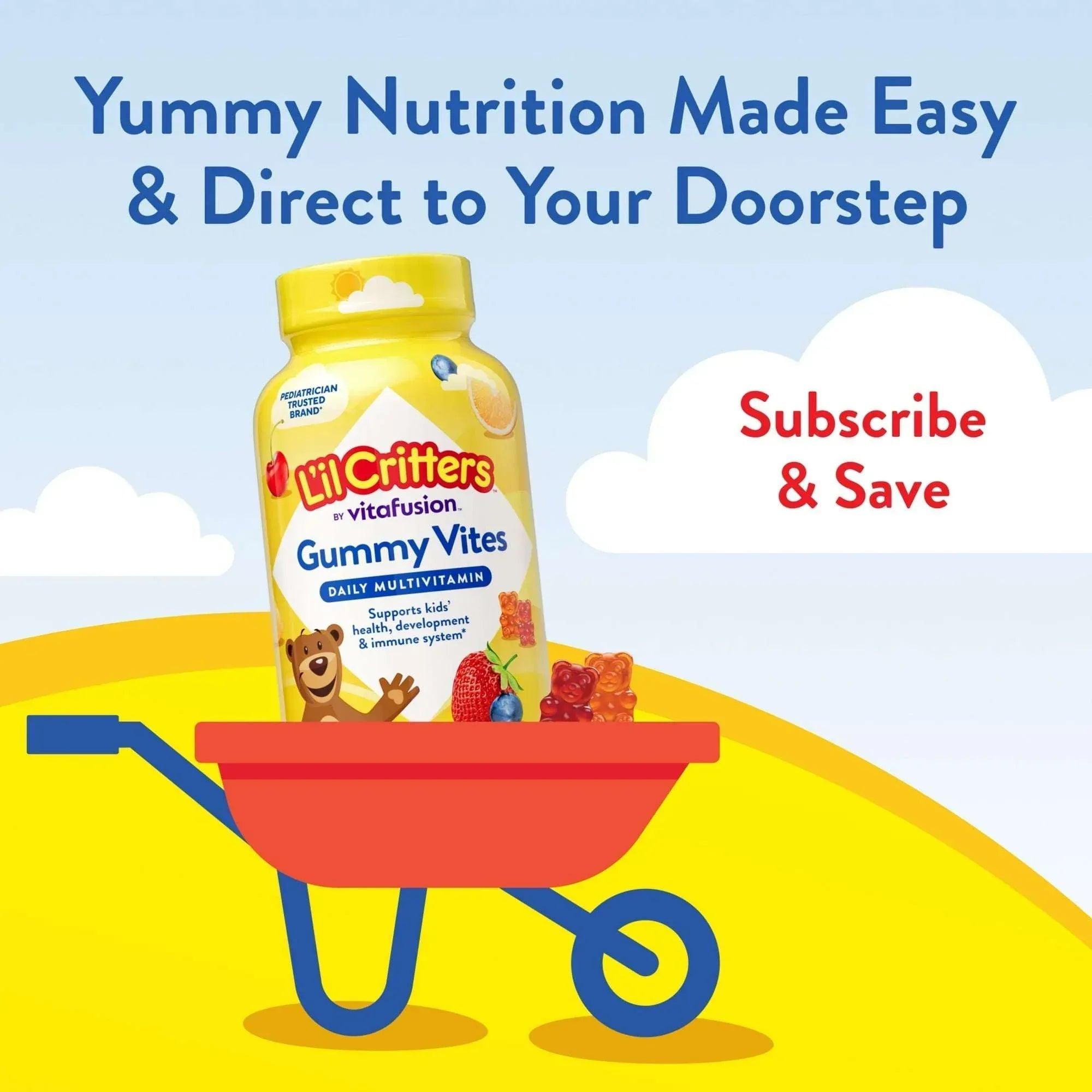 L’il Critters Gummy Vites Kids Multivitamin Gummies, Mixed Fruit, 190 Count