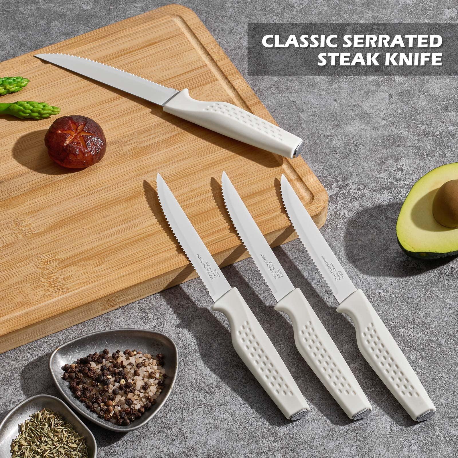 Vesteel Knife Block Set for Kitchen, 15-Piece High Carbon Stainless Steel Knives Set with Ergonomic Handle, Ultra-sharp & Rust Resistant - USA MEGA SHOP