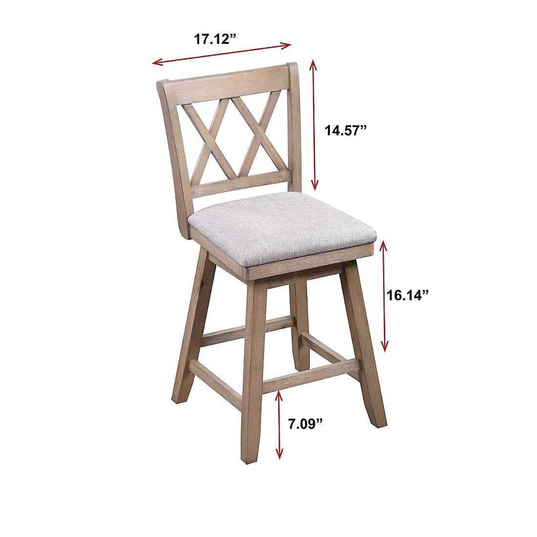 Brookline 24'' Swivel Barchair - USA MEGA SHOP