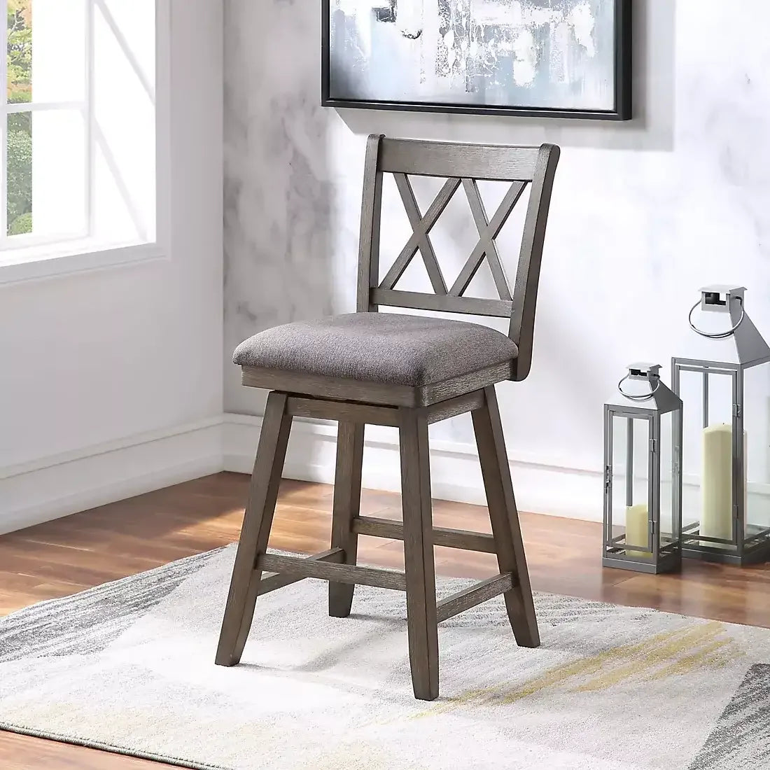 Brookline 24'' Swivel Barchair - USA MEGA SHOP