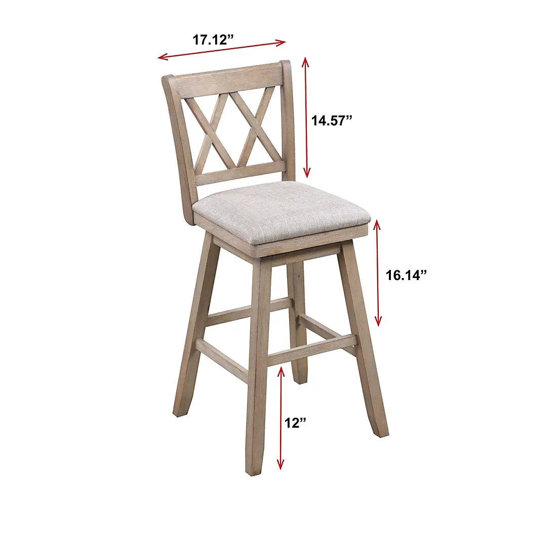 Brookline 29'' Swivel Barchair - USA MEGA SHOP