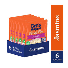 Jasmine ReadyRice rice pouches stack, Ben's Original, 6 x 8.5 oz