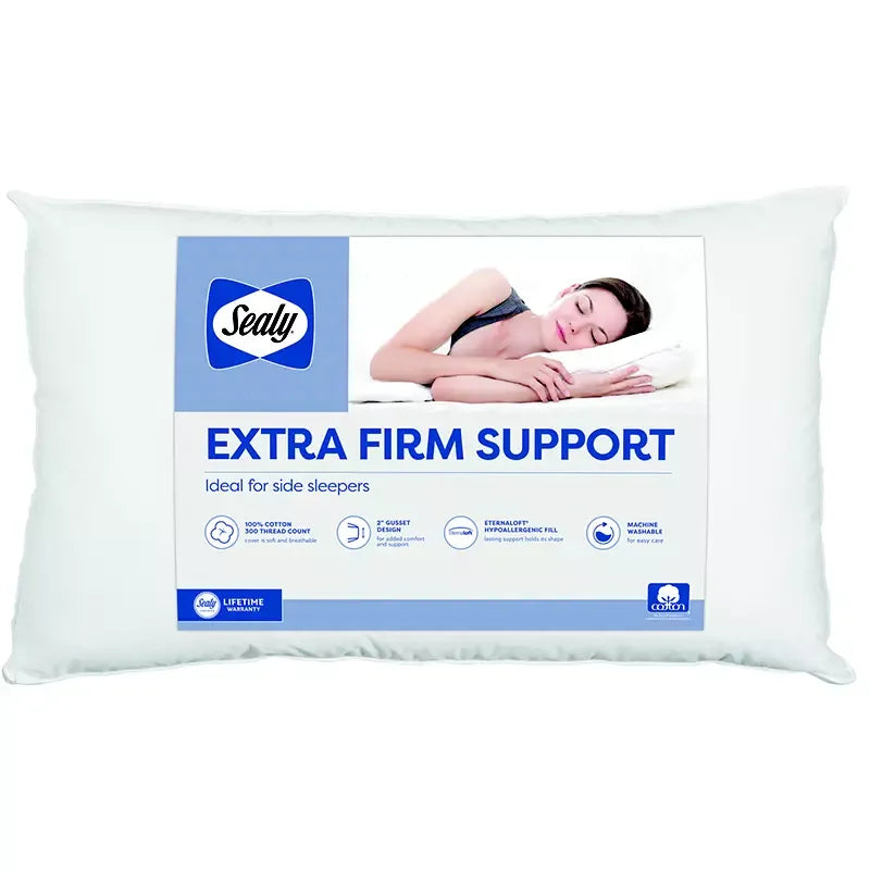 Sealy Extra Firm Support Standard/Queen Size Pillow - Striped Gusset - USA MEGA SHOP