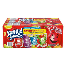 Kool-Aid Jammers 40 pouch variety pack box with flavor lineup