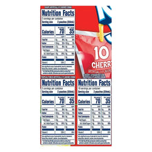 Kool-Aid Jammers variety pack nutrition facts panels with cherry and other flavors