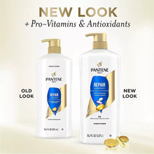 Pantene Repair & Protect conditioner two bottles with gold pumps and blue Repair labels