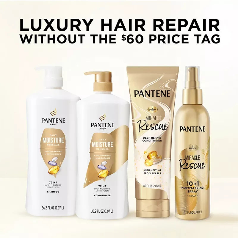 Pantene Daily Moisture Renewal 72 Hour Lush Moisture Shampoo, 36.2 oz. - USA MEGA SHOP