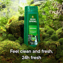 Irish Spring Original green bottle with 24h fresh claim