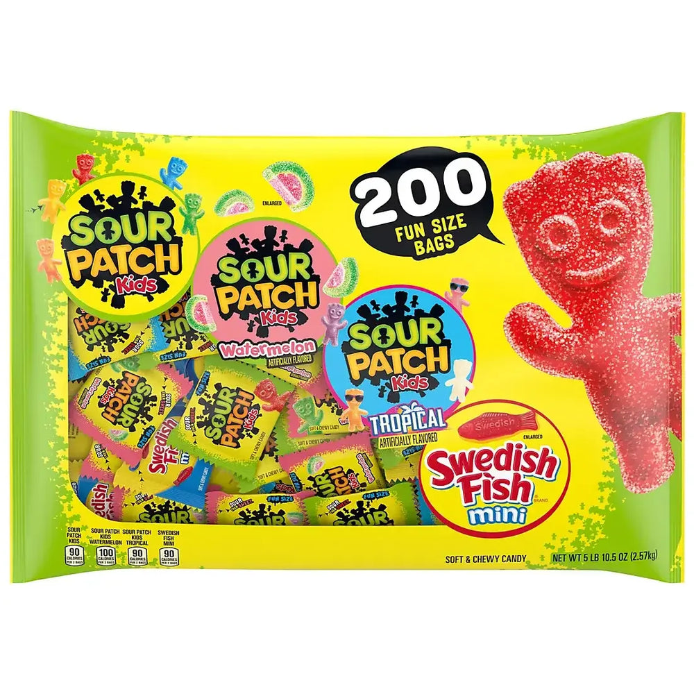 Sour Patch Kids & Swedish Fish Bulk Candy Variety Pack, 200 pk. - USA MEGA SHOP