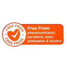 Baby wipes badge: free from phenoxyethanol, parabens, dyes, phthalates & alcohol.