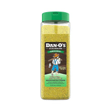 Seasoning bottle with green cap and yellow seasoning blend, front label