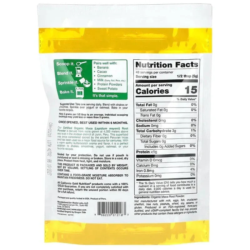 California Gold Nutrition, Superfoods, Organic Powder, 4 oz (114 g)