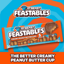 Chocolate peanut butter cup multipack, 5 pack, MrBeast Feastables wrapper front