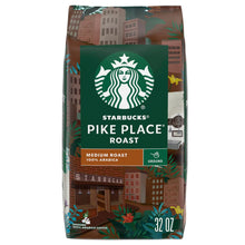 Starbucks Pike Place medium roast ground coffee in a 32 oz illustrated bag