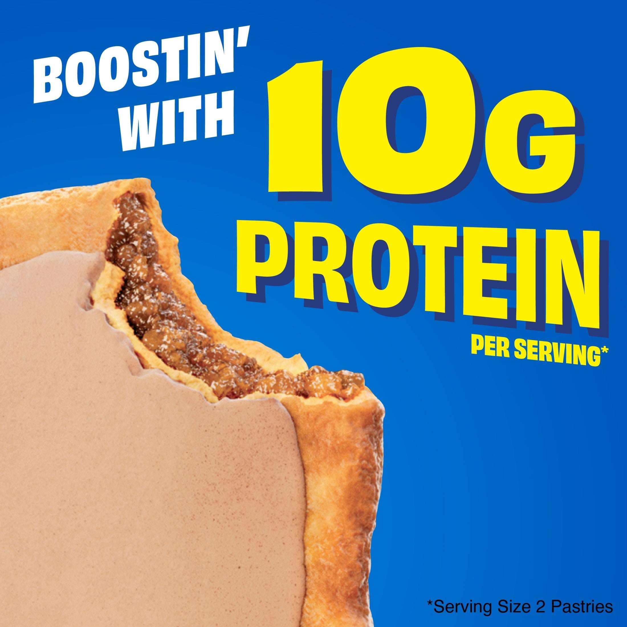 Pop-Tarts Protein Boostin' Brown Sugar Cinnamon Toaster Pastries, 10g Protein, Shelf-Stable, 14.3 oz (8 Count)