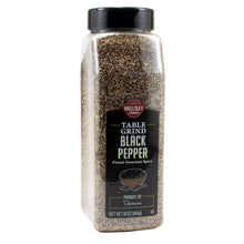 Wellsley Farms table grind black pepper front label on clear shaker bottle