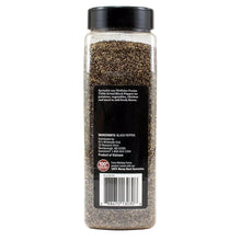 Wellsley Farms table grind black pepper back label on clear shaker bottle