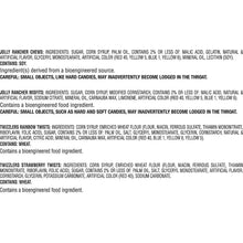 Candy variety bag ingredient and allergen information panel