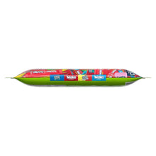Candy variety bag side view with green package and mixed candy branding