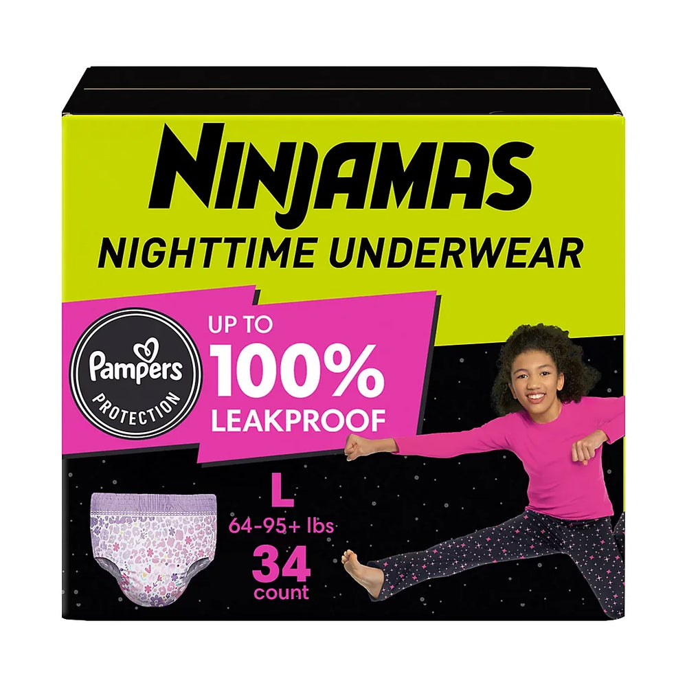 Ninjamas Bedwetting Nighttime Underwear for Girls (Select Size) - USA MEGA SHOP