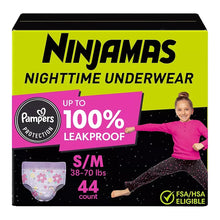 Ninjamas nighttime underwear box, girls leakproof pack, S/M size