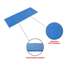 Blue non-slip PVC yoga mat with lightweight design