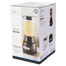 Retail box for glass jar blender with image of blender and jar