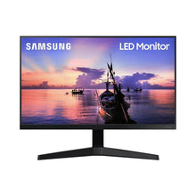 Black Samsung LED computer monitor with borderless screen and V-shaped stand