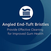 Angled end-tuft bristles cleaning benefit graphic for soft toothbrush
