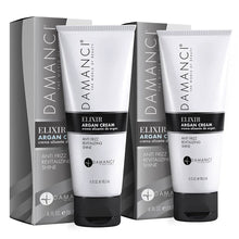 Argan cream tubes with anti-frizz revitalizing shine, plus product cartons