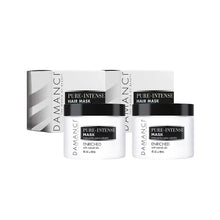 Damanci Pure Intense hair mask 2-pack jars and boxes, enriched