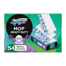 Swiffer mop heavy duty wet mop cloth refill pack, 54 counts, lavender scent