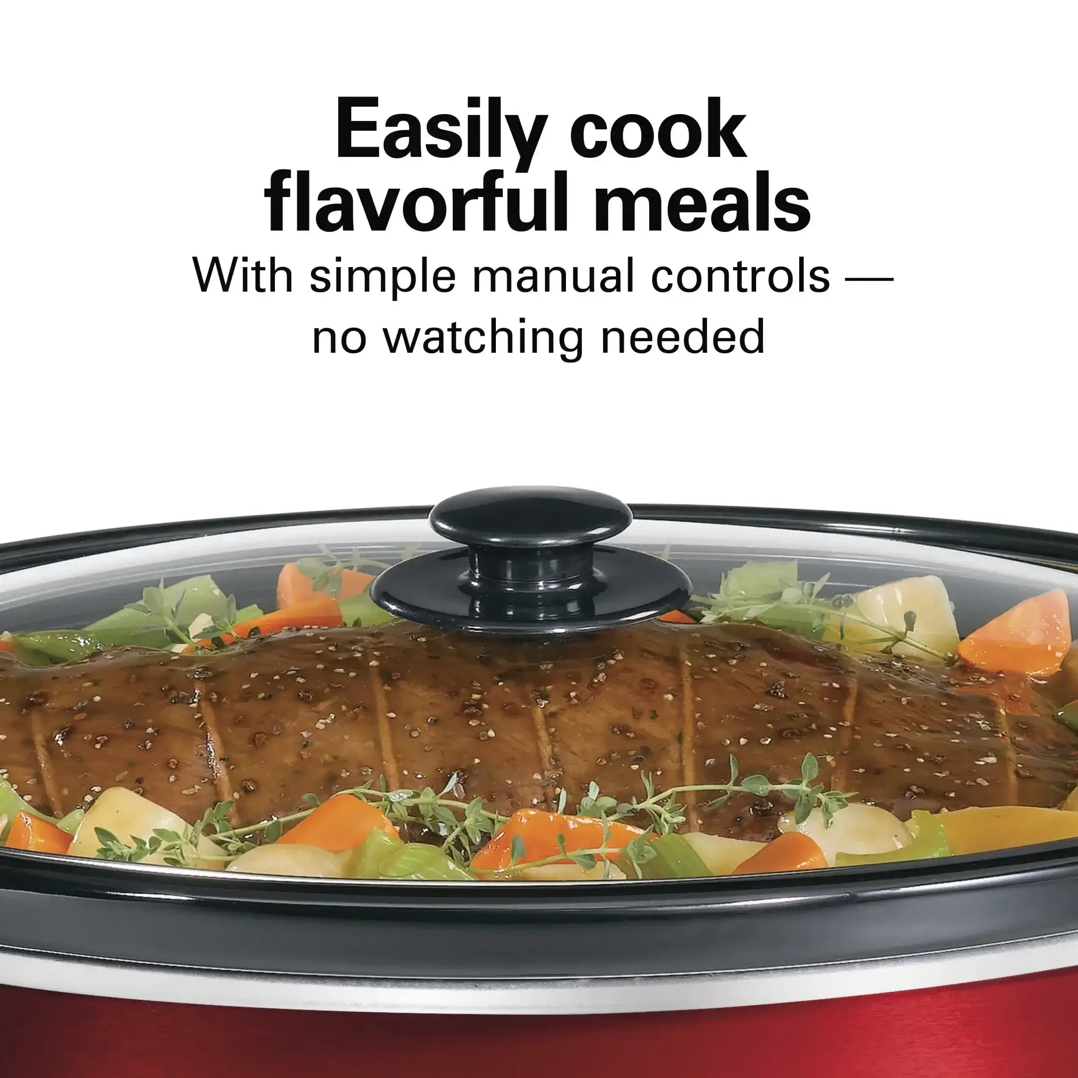 Hamilton Beach 8 Qt Slow Cooker, Stoneware Crock with Removable Pot - USA MEGA SHOP