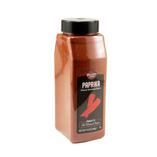 Paprika spice bottle with black cap, Wellsley Farms label facing viewer.