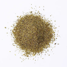Dried oregano flakes heap